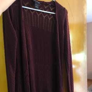 Maroon duster / sweater